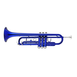 <span class=keywords><strong>Trompeta</strong></span> Azul SEASOUND OEM BB Económica JYTR401BL, Instrumento de Latón Ligero, Duradero y Portátil con Pistones de Acero Inoxidable y Funda de Lona - Product Image 2