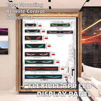 Pantalla LED de texto programable por aplicación, Panel Flexible adhesivo de ventana de vidrio, ojos del diablo animados dinámicos para vehículo Demon