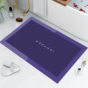 Custom Quick-Drying Diatom Mud Absorbent Pad Soft Skin Non-Slip Bath Mat Modern Polyester Bathroom Bedroom Mat for Home Car