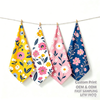 Customized multi-color high-quality absorbent tea towels reusable linen woven kitchen cleaning tea towels and dish towels