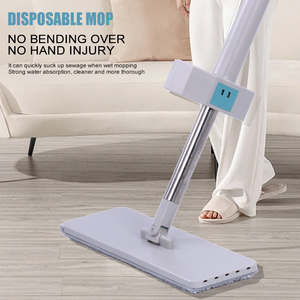 Serpillière professionnelle en microfibre humide ou sèche à 360 ° rotative pour le nettoyage des sols avec manche télescopique - Product Image 4