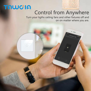 Interrupteur mural intelligent TAWOIA Wifi à commande vocale Alexa 1 gang 86MM EU avec panneau en verre carré, interrupteur mural intelligent Tuya Smart Life pour la maison - Product Image 6