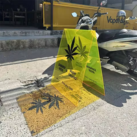 Panneau publicitaire de support de chaussée à cadre en A portable personnalisé Panneau de trottoir pliant en acrylique durable pour extérieur et intérieur
