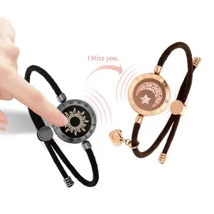 totwoo Long Distance Touch Bracelets for Couples, Vibration & Light up for  Love Couples Bracelets