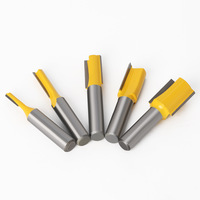 Fresa Recta de Vástago de 8mm con Cuchillas de Carburo de Tungsteno para Madera, Herramientas de Corte para Muebles