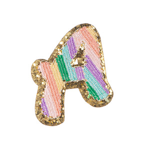 Nouveaux patchs lettres thermocollants DIY pour sacs de maquillage, lettres grecques universitaires, accessoires, lettres anglaises colorées arc-en-ciel de A à Z - Product Image 5