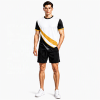T-shirt à manches courtes pour homme, personnalisé OEM ODM, avec blocs de couleur, sublimation, impression intégrale 3D pour streetwear