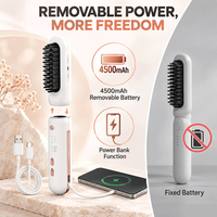 Ensemble de coiffure multifonction à ions négatifs avec fer à boucler USB LED et brosse lissante, compatible camping-car, OEM ODM