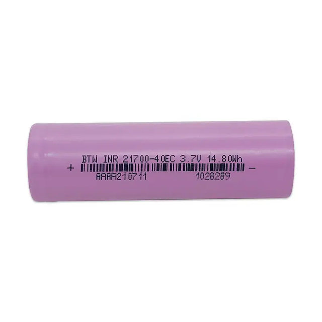 Factory Price BTW INR21700 40EC 3.7V 4000mAh 14.8Wh Rechargeable Lithium Battery for Electric Bicycle Scooter