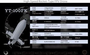 Nouveau drone FPV commercial avec transmetteur d'image 2,5 W, capacité de charge 1 kg, guidage visuel IA pour drones FPV longue portée extérieurs 10 km - Product Image 4