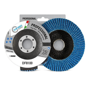 Disque à lamelles professionnel Fervi 125 mm sans fer pour ponçage du métal - Product Image 1