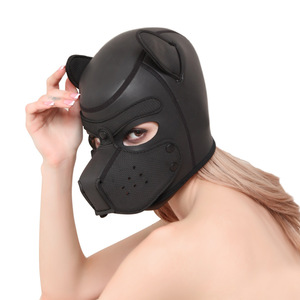 Arnés de Cabeza para Perro de Cuero PU, Diseño <span class=keywords><strong>Sexy</strong></span>, Estilo Bondage, Negro, Completamente Cerrado, para Juegos en la Cama para Mujeres Adultas - Product Image 2