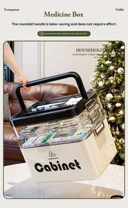 Trousse <span class=keywords><strong>de</strong></span> Premiers <span class=keywords><strong>Secours</strong></span> Moderne en PP Durable, Portable, pour Voyage, Boîte <span class=keywords><strong>de</strong></span> Rangement Médicale Domestique, Anti-Humidité, Anti-Poussière, 3 Couches - Product Image 6