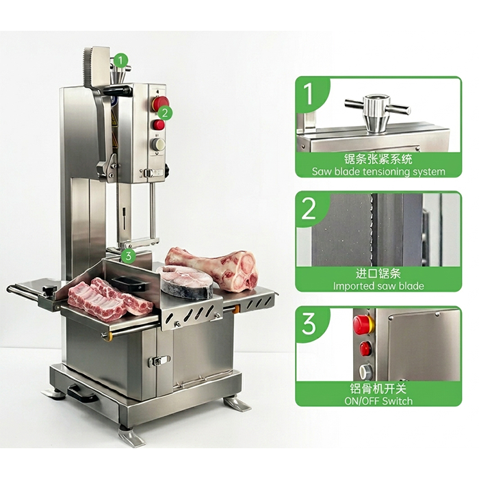 効率的な牛の骨切り機は、大量の食肉処理ソリューションを提供します。