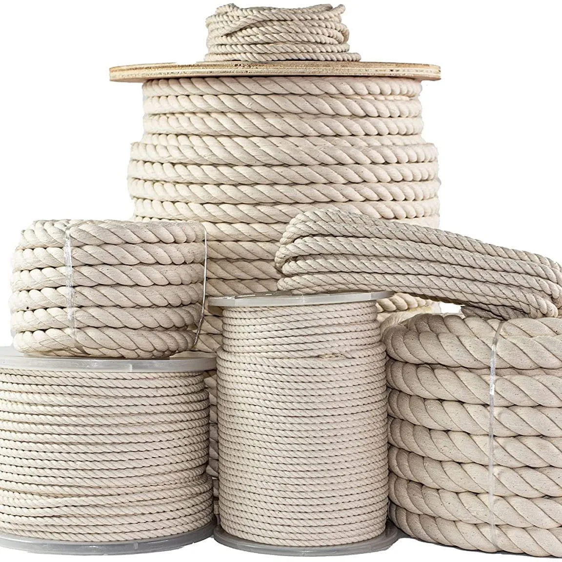 Dây Thừng Cotton Macrame 3Mm * 200M Dây Thừng Xoắn Bông Đa Năng Quá Trình Bền Màu