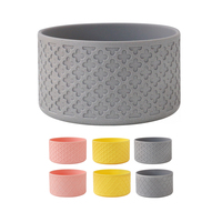Manchon de pare-chocs en silicone moderne et écologique 3D Checker Texture pour accessoires de barre inférieure de gobelet-Protecteur de botte en acier inoxydable
