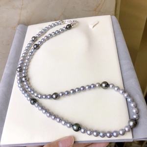 Collier de perles d'eau douce AK en or concentré naturel de haute qualité, double rangée de perles d'or Nanyang, comparable au collier d'eau de mer - Product Image 2