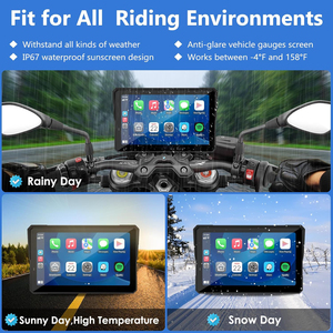 7inch Motorcycle Carplay Screen For BMW R1200GS ADV/ R1250GS ADV Monitor Wireless Carplay Android Auto Display Motorcycle <strong>GPS</strong> - Product Image 5