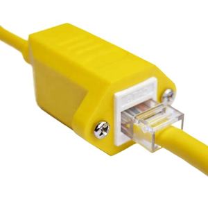 Maschio/femmina RJ45 supporto pannello a vite Cat5e cavo rete Ethernet prolunga PVC isolamento fili di rame/cavi assemblati per entrambi - Product Image 3