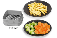 Hachoir à légumes et mandoline de cuisine avec récipient, coupe-légumes, hachoir à oignon, coupe-tomates, trancheuse à fruits