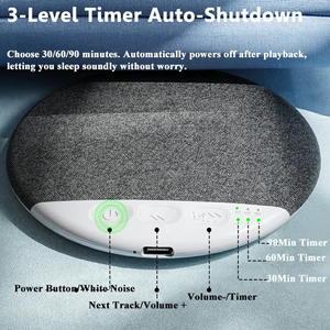 Máquina de Ruido Blanco Mini, Dispositivo Portátil de Conducción Ósea para <span class=keywords><strong>Dormir</strong></span>, Altavoz Bajo la Almohada para <span class=keywords><strong>Dormir</strong></span> con Función TF - Product Image 2