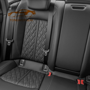 Nouveau design de couture en cuir PU matelassé avec mousse amovible de 6 mm |   Tapis de voiture 5D imperméable personnalisé, housse de siège en <span class=keywords><strong>tissu</strong></span>, mobilier d'extérieur - Product Image 2