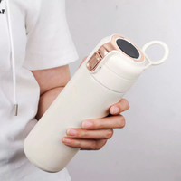 Bouteille d'eau isotherme intelligente en acier inoxydable à double paroi avec affichage de la température LED, vierge pour sublimation