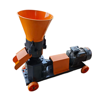 Nouvelle machine à granulés d'aliments pour animaux en acier à haute teneur en carbone, capacité de 100 kg/h, moteur électrique/diesel, haute productivité pour usage domestique, petite ferme