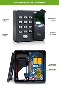 Zkt X7 <span class=keywords><strong>Standalone</strong></span> an ninh thông minh máy quét dấu vân tay đầu đọc thẻ RFID sinh trắc học vân tay khóa cửa kiểm soát truy cập hệ thống - Product Image 6