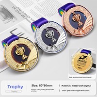 Médaille en métal haut de gamme personnalisée pour champions, impression par transfert thermique, Chine, basketball, football, badminton, jeux sportifs