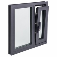 Ventanas de Aluminio Modernas de Alto Perfil con Aislamiento Térmico, Anticaídas para Niños, Aptas para Mascotas, con Inclinación y Giro Restringidos, para Hoteles