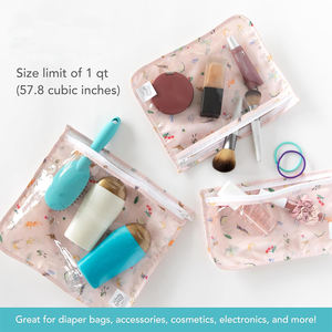 Organisateur de <span class=keywords><strong>voyage</strong></span> en PVC transparent imprimé personnalisé pochette à cosmétiques à fermeture éclair étanche pour <span class=keywords><strong>voyage</strong></span> trousse de toilette cosmétique transparente à plat - Product Image 3