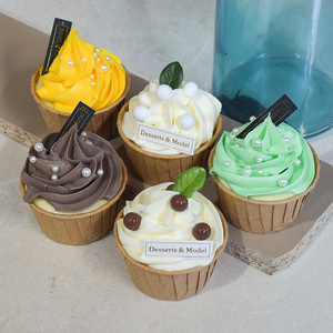 เค้กปลอมแบบหั่นชิ้น ขนาด 7 ซม. อาหารจำลองสำหรับร้านเบเกอรี่ โมเดลเค้กสำหรับตกแต่งงานแต่งงาน รองรับการปรับแต่ง - Product Image 2
