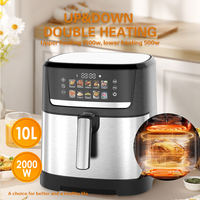 Friteuse à air sans huile en acier inoxydable à vente chaude du Zhejiang, four grille-pain, capacité de 10 L, économie d'énergie, usage domestique