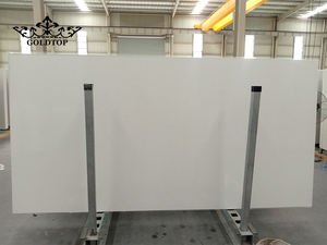 GOLDTOP - Encimeras de Cocina Modernas y Mesas de Comedor de Cuarzo Blanco Puro Pulido de Lujo 2002, Muebles de Baño Minimalistas de Piedra - Product Image 6