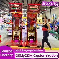 Máquina de Boxeo Arcade Operada con Monedas, Equipo de Juego Electrónico de Acero y Metal para Medir la Fuerza, Ideal para Salas de Juego y Parques de Diversiones
