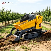 Mini-dumper sur chenilles, véhicule de transport tout-terrain à déchargement automatique, dumper sur chenilles avec support de personnalisation