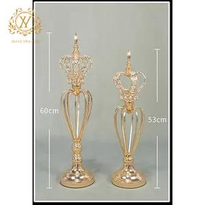 Creative European Love Crown Flower Stand Candlestick Decoration Centerpieces For Wedding Table