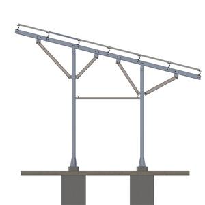 Abri de voiture solaire avec double <span class=keywords><strong>poteau</strong></span> en acier galvanisé à chaud <span class=keywords><strong>pour</strong></span> les structures de montage d'abri de voiture à panneaux PV - Product Image 6