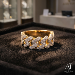 Gold Color Rhodium Plated <b>Silver</b> Iced Out Moissanite Pave Set Brick <b>Band</b> Unisex Wedding <b>Ring</b> for Party - Product Image 1