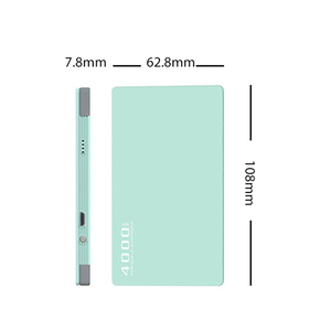 Batterie Li-polymère personnalisable avec logo, câble double intégré, charge rapide du <span class=keywords><strong>téléphone</strong></span>, portable, 4000 mAh, taille carte de <span class=keywords><strong>crédit</strong></span>, power <span class=keywords><strong>bank</strong></span> mobile - Product Image 3
