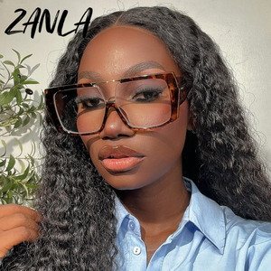 Kacamata sinar ganda persegi wanita, kacamata pelindung komputer bingkai bening antisinar biru <span class=keywords><strong>Retro</strong></span> - Product Image 4