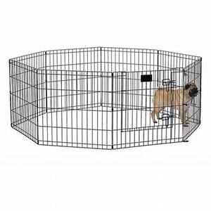 Kandang Anjing Indoor Outdoor Terlaris, Pagar Pengaman Besi dengan Kancing Jepret untuk Hewan Kecil, Kandang Anjing - Product Image 6