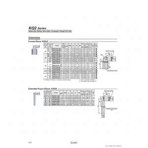 ชิ้นส่วนนิวเมติก KQ2LF04-02N ฟิตติ้ง SMC - Product Image 1