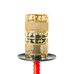 Clásico árabe a prueba de viento Hookah Shisha accesorios parabrisas cubierta de viento de aluminio Hookah tienda salón Bar interior fumar Shisha - Product Image 2