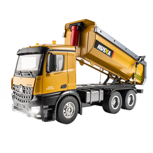 <span class=keywords><strong>Huina</strong></span> <span class=keywords><strong>1573</strong></span> 1/14 RTR 10 canales camión juguetes Control remoto camión 2,4 GHz aleación Metal Dump Rc camión luz LED RC Juguetes - Product Image 1