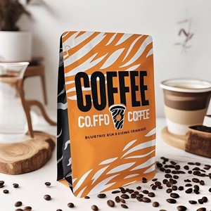 Thiết kế logo tùy chỉnh phân hủy sinh học đáy phẳng dây kéo túi 125g 250G 500G 1000g túi đóng gói thân thiện với môi trường cho hạt cà phê - Product Image 3