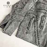 2024 usine en gros de haute qualité Denim tissu grande taille extérieur doudoune manteau vêtements d'extérieur personnalisé manteau bouffant pour hommes