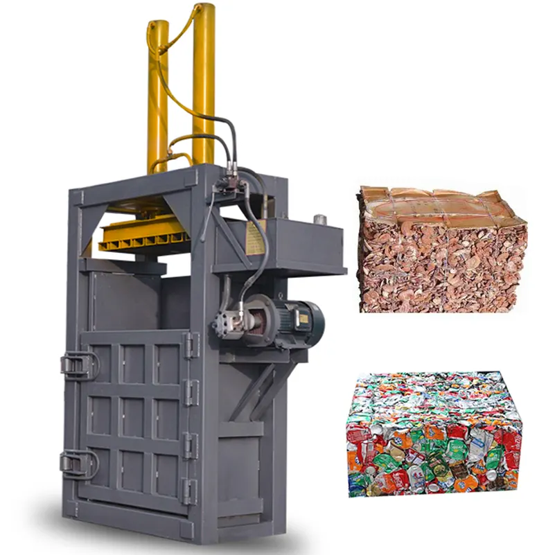 Máquina compresora de embalaje de cajas de cartón, máquina de chatarra de prensa Vertical hidráulica con compactador hidráulico, empacadora de plástico