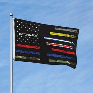 Drapeau noir, rouge, jaune, blanc, vert, bleu, étoile, indépendant, graffiti, NFL, pays, 3x5, drapeaux publicitaires d'extérieur, à suspendre - Product Image 1
